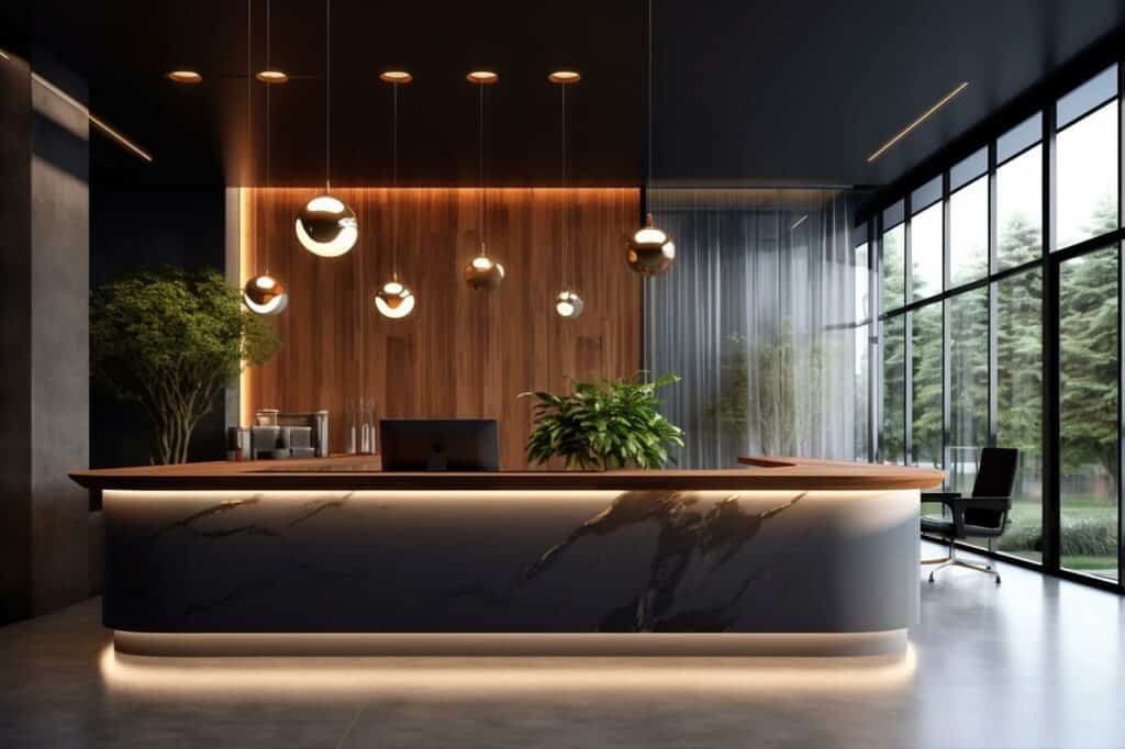 Modern Minimalist Reception Area